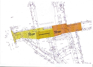 Lageplan zu Sperrungen während der Baumaßnahmen